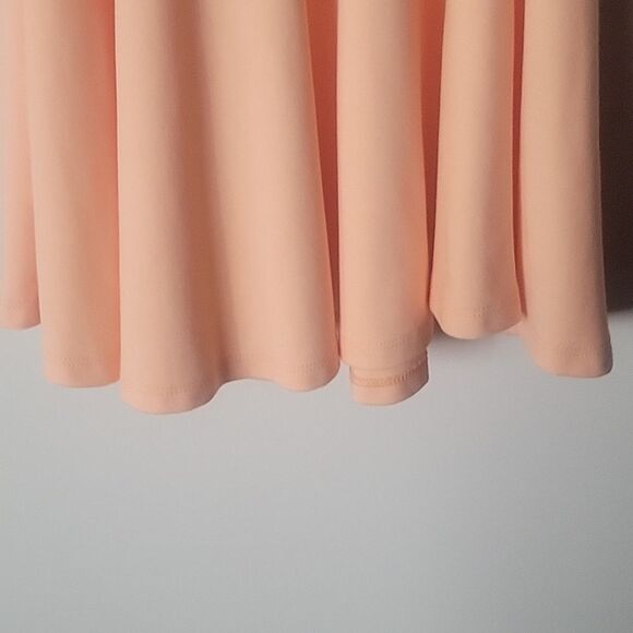 NEW American Apparel Peach Orange Y2k Skater Mini Fit Flare Dress S Indie Sexy - Picture 6 of 16